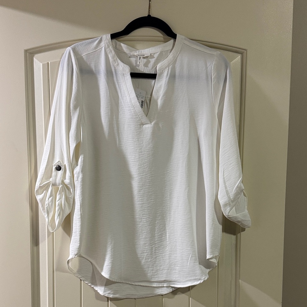 Maurices Classic White Blouse